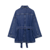 Denim and Duds Women’s Belted Denim Jacket with Patch Pockets
