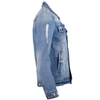 Denim and Duds Men’s Blue Distressed Denim Jacket with Chest Pockets