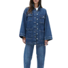 Denim and Duds Women’s Belted Denim Jacket with Patch Pockets