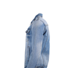 Denim and Duds Men’s Blue Distressed Denim Jacket with Chest Pockets