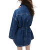 Denim and Duds Women’s Belted Denim Jacket with Patch Pockets