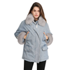Denim and Duds Women’s Blue Denim Jacket with Fur Collar and Cuffs