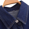 Denim and Duds Women’s Blue Oversized Denim Jacket with Lapel Collar and Patch Pockets